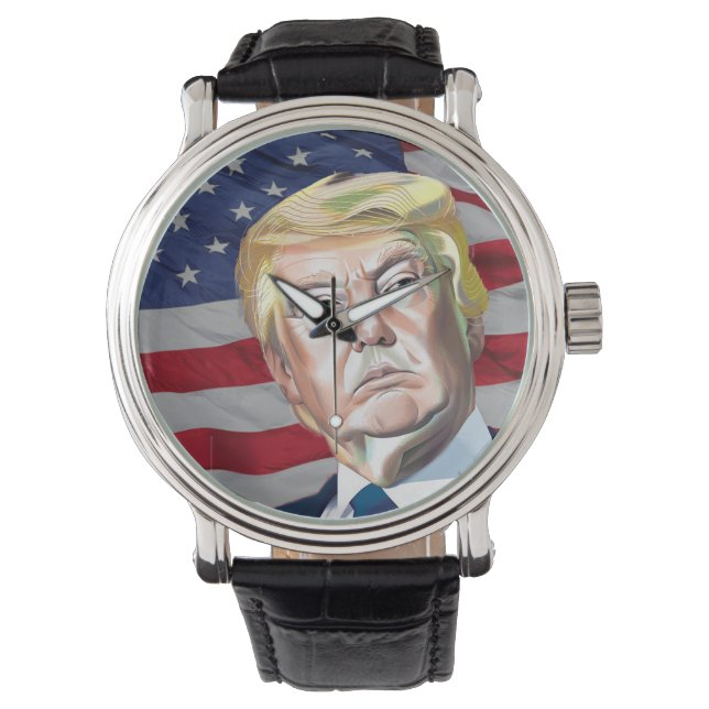 Trump 45. Präsident der USA - Geschenk Armbanduhr (Vorderseite)