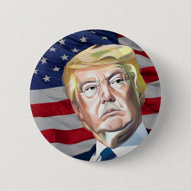 Trump 45. Präsident der USA - Geschenk Button (Vorderseite)