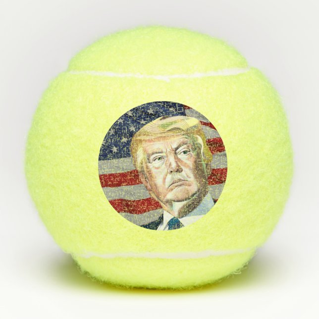 Trump 45. Präsident der USA - Geschenk Tennisbälle (Vorderseite)