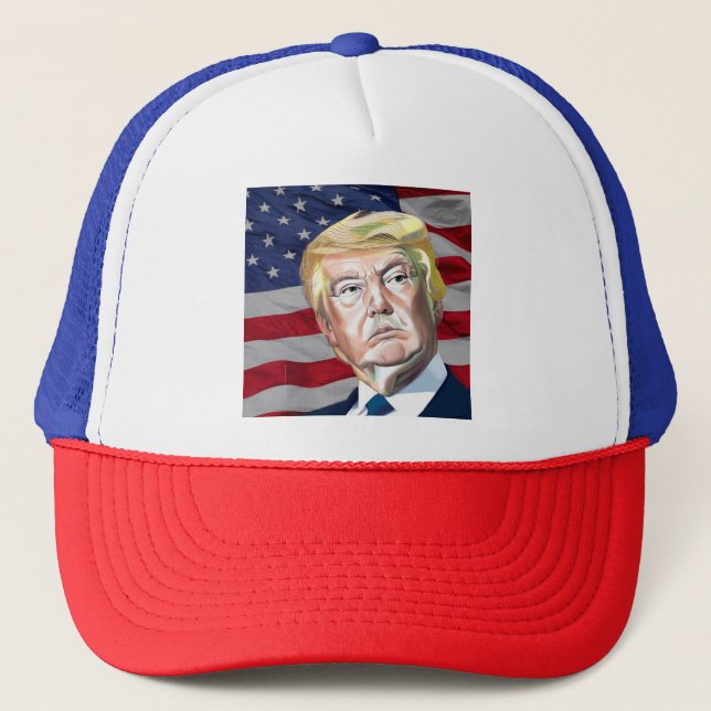 Trump 45. Präsident der USA - Geschenk Truckerkappe (Vorderseite)