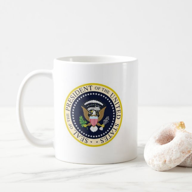 Trump 45. Präsidenten Mug Kaffeetasse (Mit Donut)