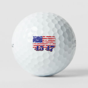 Trump 45 und 47 golfball
