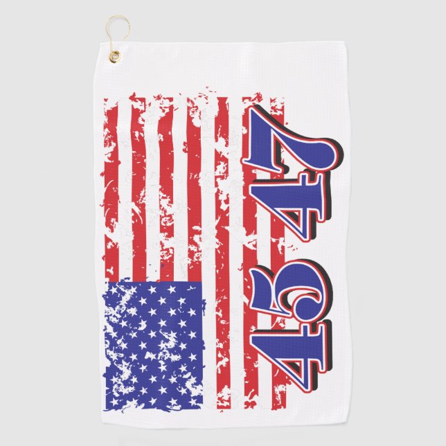 Trump 45 und 47 golfhandtuch (Vorderseite)