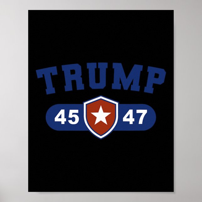 Trump 45 und Trump 47 American Great Poster (Vorne)