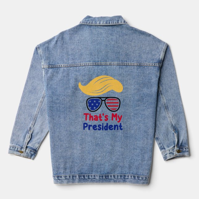 Trump 47 - Das ist mein Präsident Jeansjacke (Rückseite)