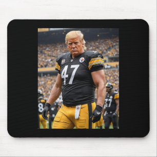 Trump 47 Fittsburgh Footbyll Player Funny Mousepad