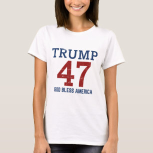 Trump 47 Gott segne Amerika T-Shirt