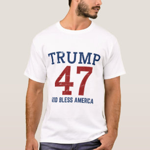 Trump 47 Gott segne Amerika T-Shirt