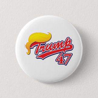 Trump-47-mit-Haar Button