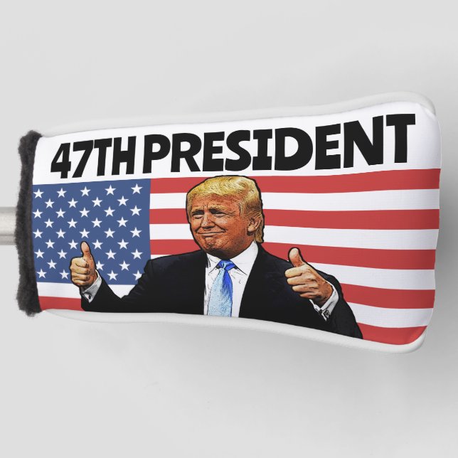 TRUMP 47. PRÄSIDENT 2024 GOLFKOPFDECKER GOLF HEADCOVER (Vorderseite)
