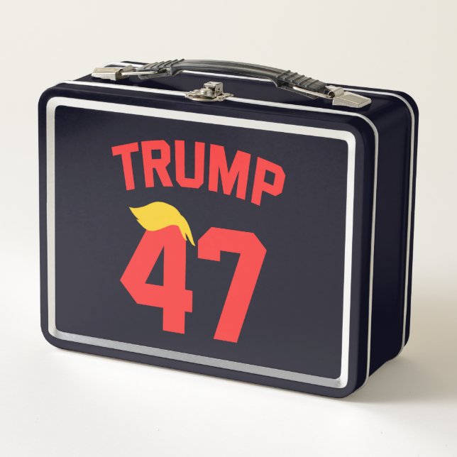 Trump 47 Präsident Metall Brotdose (Vorderseite)