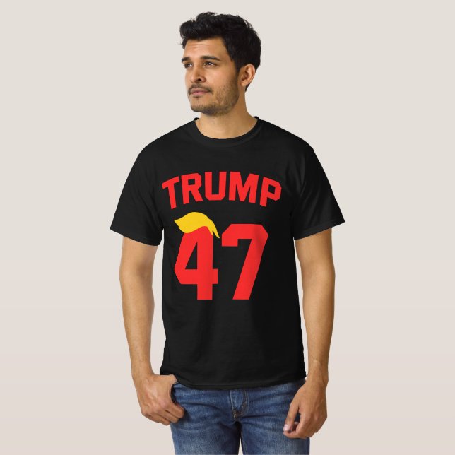 Trump 47 Präsident T-Shirt (Vorne ganz)
