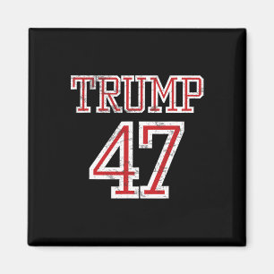 Trump 47 Präsident Team Footbyll Trikot Stil 2025 Magnet