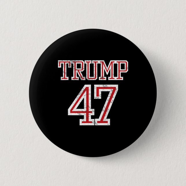 Trump 47 President Team Football Jersey Style 2024 Button (Vorderseite)