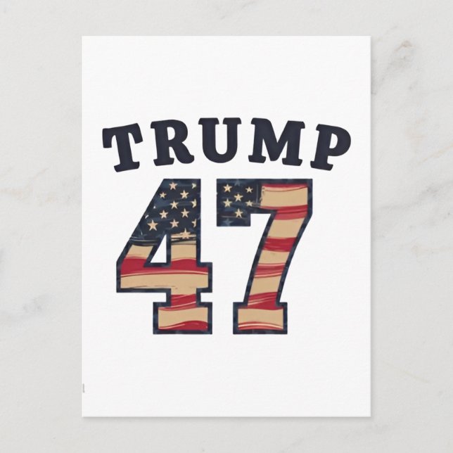 Trump 47 Proud Maga American Inauguration Day Postkarte (Vorderseite)