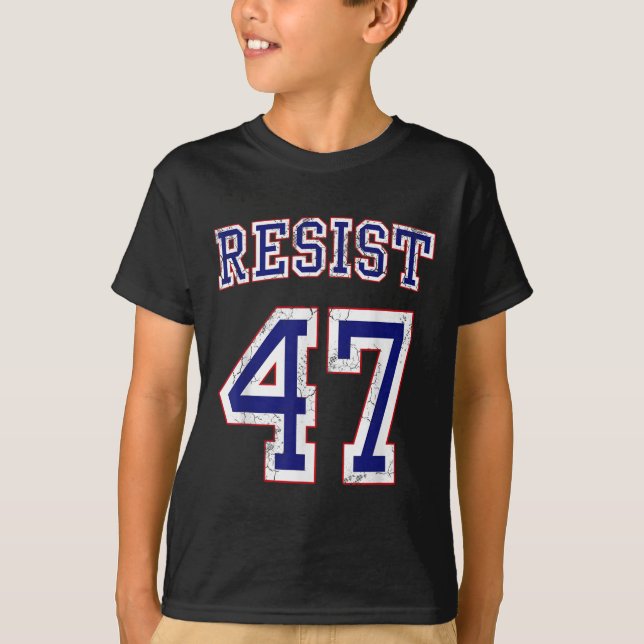 Trump 47 Retro bedrückte Grafik T-Shirt (Vorderseite)
