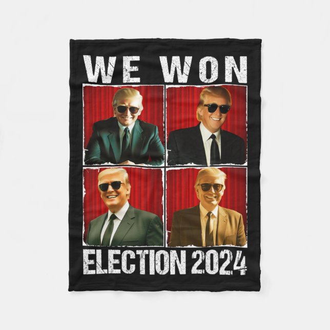 Trump 47. Won We Won Election Einweihung 2024 R Fleecedecke (Vorderseite)