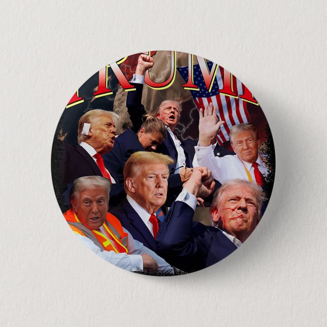Trump 4. Juli für immer Love Präsident Wir Button (Vorderseite)