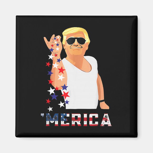 Trump 4. Juli  Magnet (Vorne)