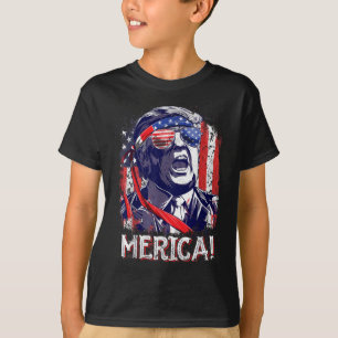 Trump 4. Juli Merica Männer Frauen Usa Amerikanisc T-Shirt