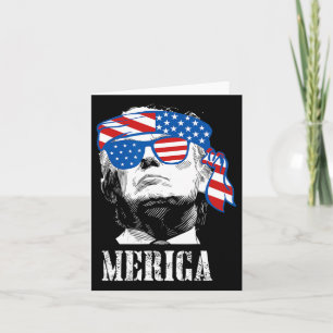 Trump 4. Juli US-amerikanische Flagge Männer Funny Karte