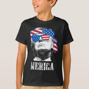 Trump 4. Juli US-amerikanische Flagge Männer Funny T-Shirt