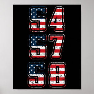 Trump 54 57 58 Präsident-Shirt, Dritter Präsident Poster
