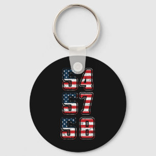 Trump 54 57 58 Präsident-Shirt, Dritter Präsident Schlüsselanhänger