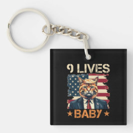 Trump 9 Lives Baby Schlüsselanhänger