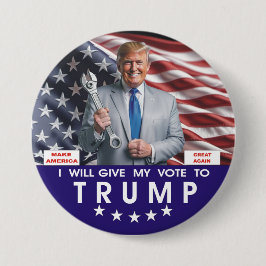 TRUMP-ABZEICHEN-SCHALTFLÄCHE BUTTON