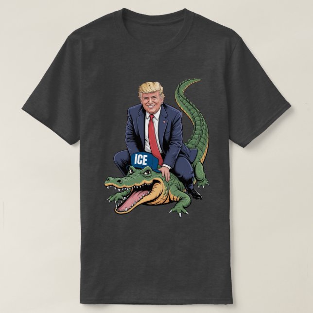 Trump Alligator ICE T-Shirt (Design vorne)