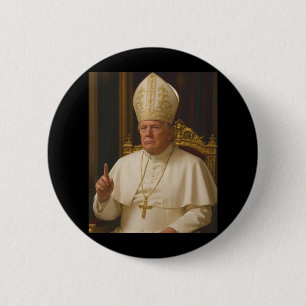 Trump als Papst T-Shirt Meme Funny 1 Button