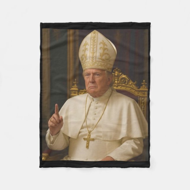 Trump als Papst T-Shirt Meme Funny 1 Fleecedecke (Vorderseite)