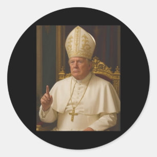 Trump als Papst T-Shirt Meme Funny 1 Runder Aufkleber