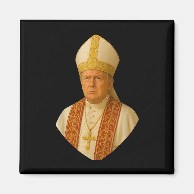Trump als Papst T-Shirt Meme Funny Magnet (Vorne)