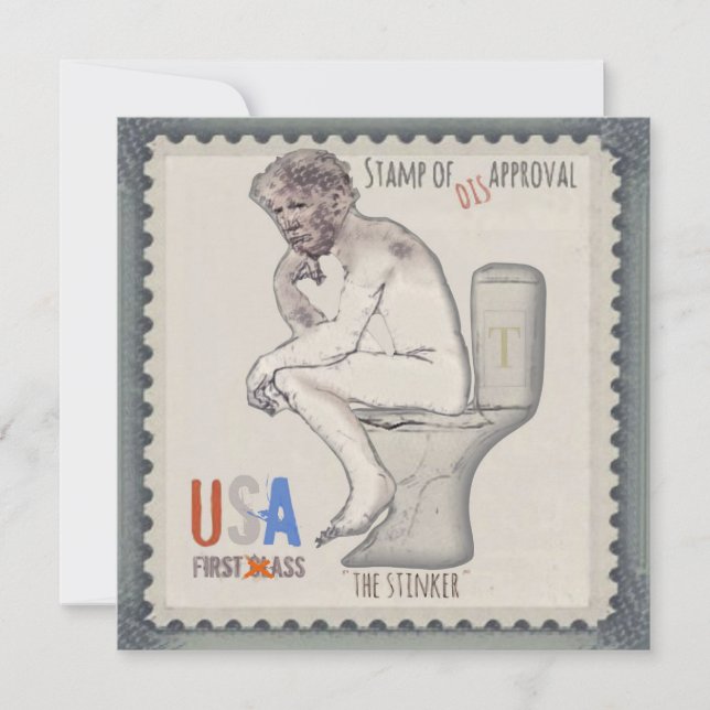 Trump als stinker-Weihnachtskarte Feiertagskarte (Vorderseite)