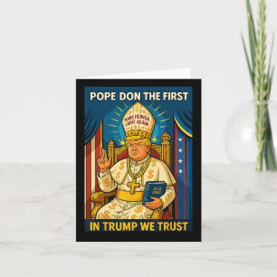 Trump als Vatikaner Kirchenpapst - Papst Trump Mem Karte