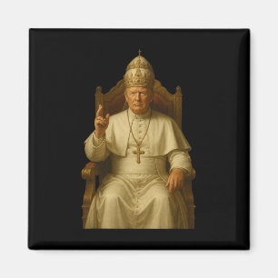 Trump als vatikanischer Kirchenpapst Funny Pope Tr Magnet