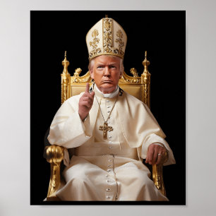 Trump als vatikanischer Kirchenpapst Vatikan Chris Poster