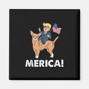 Trump America Chihuahua Hund amerikanischer Held Magnet
