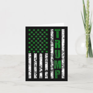 Trump American Flag Vintag St Patricks Day Shamro Karte
