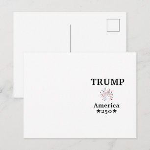 Trump Amerika 250 Personalisierter Name Feiertagspostkarte