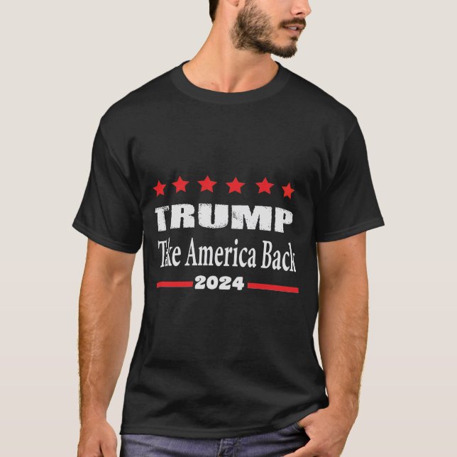 Trump - Amerika zurück ins Jahr 2024 T-Shirt (Vorderseite)