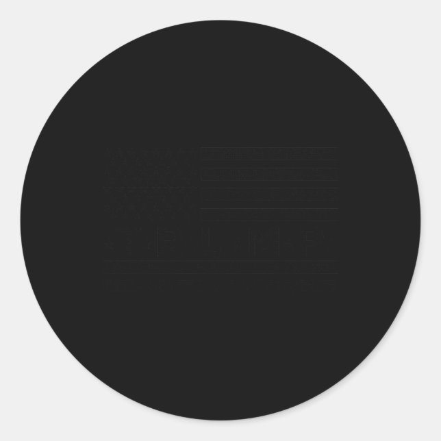 Trump-amerikanische Flagge Runder Aufkleber (Vorderseite)