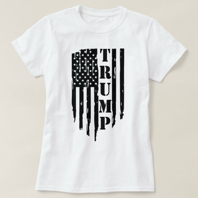 Trump - Amerikanische Flagge - T - Shirt von Fraue (Design vorne)