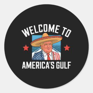 Trump Amerikas Golf-Funny-Trump-Präsident Mexiko Runder Aufkleber