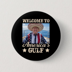 Trump Amerikas Golf-Mexiko-Präsident Trump Somber Button