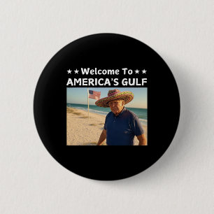 Trump Amerikas Golf-Mexiko-Präsident Trump Somber Button