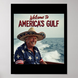 Trump Amerikas Golf-Mexiko-Präsident Trump Somber Poster