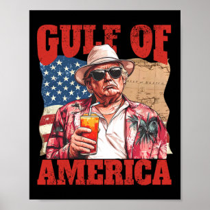 Trump Amerikas Golf-Mexiko-Präsident Trump Somber Poster